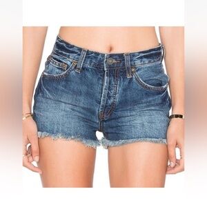 Free People Rock Denim Blue Women's Shorts 27
